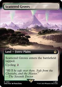 Scattered Groves (Extended Art) (Surge Foil) - Universes Beyond: Doctor Who - Magic: The Gathering card