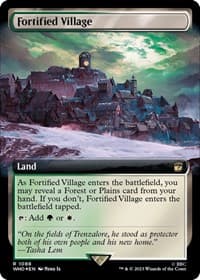 Fortified Village (Extended Art) (Surge Foil) - Universes Beyond: Doctor Who - Magic: The Gathering card