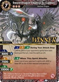 Sword Dragon Emperor Ex-Calibus (Tournament Pack Vol. 3 -Winner-) - Launch & Event Promos - Battle Spirits Saga card