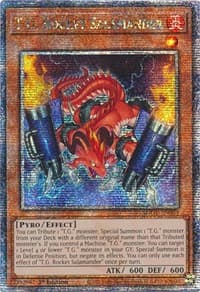 T.G. Rocket Salamander (Quarter Century Secret Rare) - Age of Overlord - YuGiOh card
