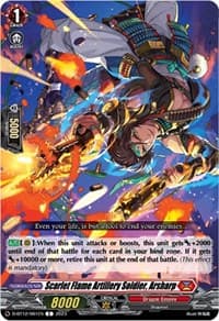 Scarlet Flame Artillery Soldier, Arsharp - D-BT12: Evenfall Onslaught - Cardfight Vanguard card