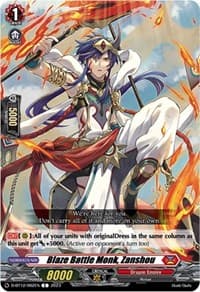 Blaze Battle Monk, Zanshou - D-BT12: Evenfall Onslaught - Cardfight Vanguard card