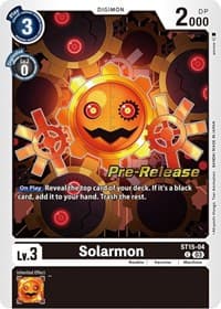 Solarmon - Starter Deck 15: Dragon of Courage Pre-Release Cards - Digimon Card Game card