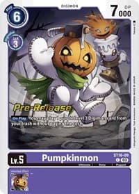 Pumpkinmon - Starter Deck 16: Wolf of Friendship Pre-Release Cards - Digimon Card Game card
