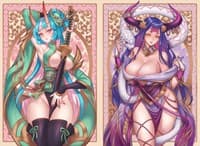 Metal Ariza & Reila Dual-Sided Field Center Token - ManaMoon Field Center Tokens - Collectible Storage card