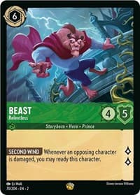 Beast - Relentless - Rise of the Floodborn - Disney Lorcana card