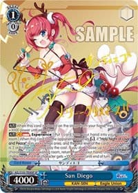 San Diego (SP) (Gold Signature) - Azur Lane - Weiss Schwarz card