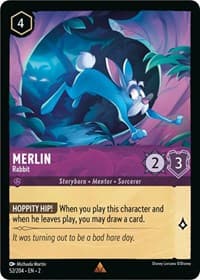 Merlin - Rabbit - Rise of the Floodborn - Disney Lorcana card