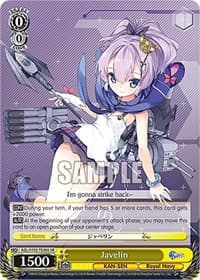 Javelin (SR) - Azur Lane - Weiss Schwarz card