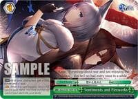 Sentiments and Fireworks - Azur Lane - Weiss Schwarz card