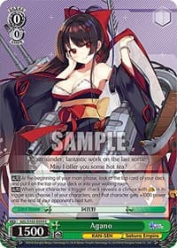 Agano - Azur Lane - Weiss Schwarz card