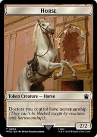 Horse // Cyberman Double-Sided Token - Universes Beyond: Doctor Who - Magic: The Gathering card