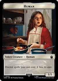 Human (0005) // Alien Insect Double-Sided Token - Universes Beyond: Doctor Who - Magic: The Gathering card
