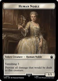 Human Noble // Cyberman Double-Sided Token - Universes Beyond: Doctor Who - Magic: The Gathering card