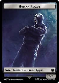 Human Rogue // Beast Double-Sided Token - Universes Beyond: Doctor Who - Magic: The Gathering card