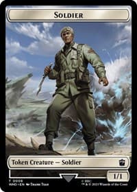 Soldier // Mutant Double-Sided Token - Universes Beyond: Doctor Who - Magic: The Gathering card