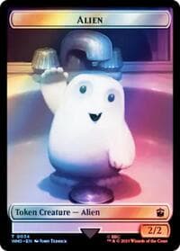 Alien // Clue (0054) Double-Sided Token (Surge Foil) - Universes Beyond: Doctor Who - Magic: The Gathering card