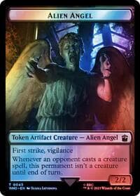 Alien Angel // Treasure (0063) Double-Sided Token (Surge Foil) - Universes Beyond: Doctor Who - Magic: The Gathering card