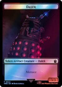 Dalek // Dinosaur Double-Sided Token (Surge Foil) - Universes Beyond: Doctor Who - Magic: The Gathering card