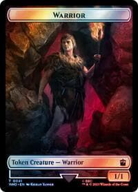 Warrior // Treasure (0061) Double-Sided Token (Surge Foil) - Universes Beyond: Doctor Who - Magic: The Gathering card