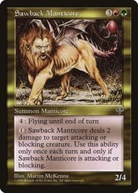 Sawback Manticore - Mirage - Magic: The Gathering card