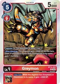 Greymon - Blast Ace - Digimon Card Game card