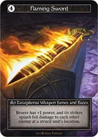 Flaming Sword (Foil) - Alpha - Sorcery: Contested Realm card