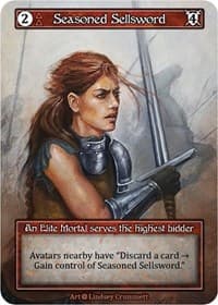 Seasoned Sellsword (Foil) - Alpha - Sorcery: Contested Realm card