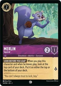 Merlin - Squirrel - Rise of the Floodborn - Disney Lorcana card