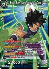 Broly, Great Ape Strength to Come - Perfect Combination - Dragon Ball Super: Masters card