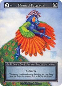 Plumed Pegasus (Foil) - Alpha - Sorcery: Contested Realm card