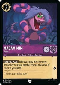 Madam Mim - Snake - Rise of the Floodborn - Disney Lorcana card
