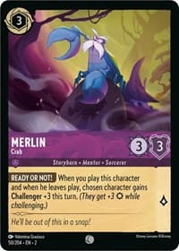 Merlin - Crab - Rise of the Floodborn - Disney Lorcana card