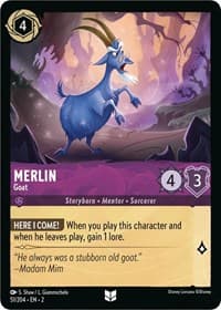 Merlin - Goat - Rise of the Floodborn - Disney Lorcana card