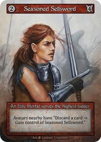 Seasoned Sellsword - Beta - Sorcery: Contested Realm card