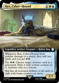 Rex, Cyber-Hound (Extended Art) - Universes Beyond: Fallout - Magic: The Gathering card