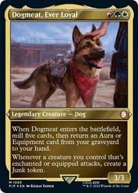 Dogmeat, Ever Loyal (Display Commander) - Thick Stock - Universes Beyond: Fallout - Magic: The Gathering card
