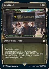 Idolized (Showcase) - Universes Beyond: Fallout - Magic: The Gathering card