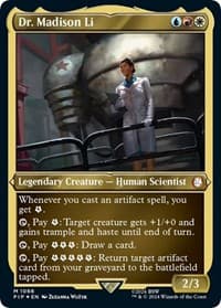 Dr. Madison Li (Display Commander) - Thick Stock - Universes Beyond: Fallout - Magic: The Gathering card