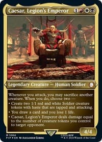 Caesar, Legion's Emperor (Display Commander) - Thick Stock - Universes Beyond: Fallout - Magic: The Gathering card
