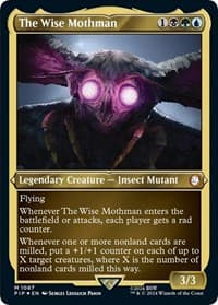 The Wise Mothman (Display Commander) - Thick Stock - Universes Beyond: Fallout - Magic: The Gathering card