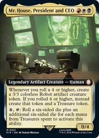 Mr. House, President and CEO (Extended Art) - Universes Beyond: Fallout - Magic: The Gathering card