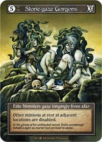 Stone-gaze Gorgons (Foil) - Beta - Sorcery: Contested Realm card