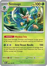 Simisage - SV04: Paradox Rift - Pokemon card