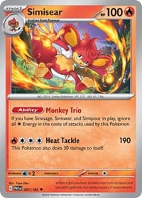 Simisear - SV04: Paradox Rift - Pokemon card