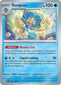Simipour - SV04: Paradox Rift - Pokemon card