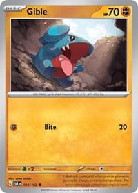 Gible - SV04: Paradox Rift - Pokemon card