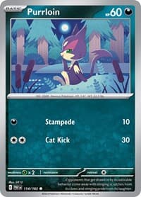 Purrloin - SV04: Paradox Rift - Pokemon card