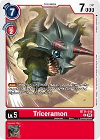 Triceramon - Blast Ace - Digimon Card Game card
