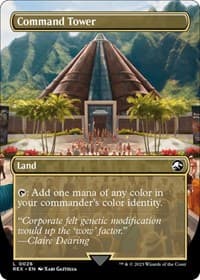 Command Tower (Borderless) - Universes Beyond: Jurassic World Collection - Magic: The Gathering card